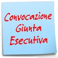 Convocazione Giunta Esecutiva 14 giugno 2017